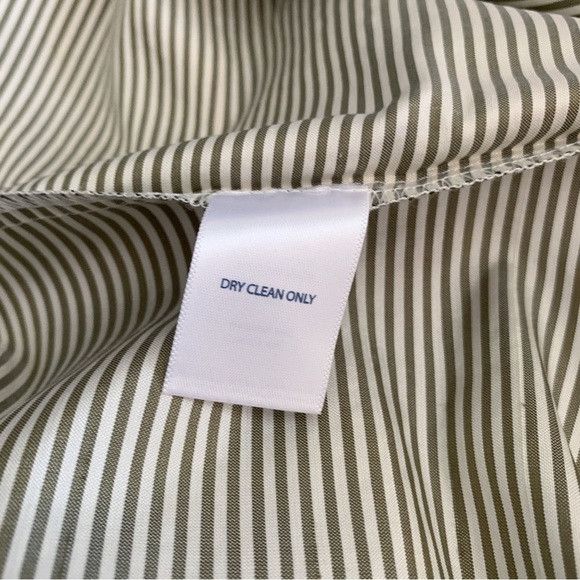 Devon Baer Striped Silk Twill Dress Small - Picture 6 of 7